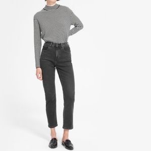 Black highrise straight leg jeans